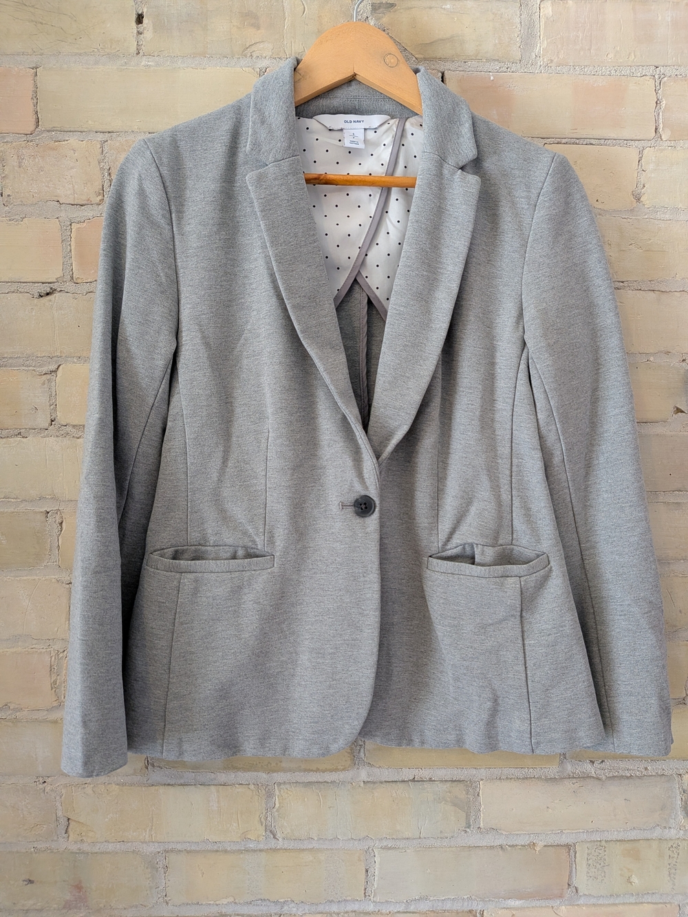 Old Navy Light Gray Single-Button Blazer